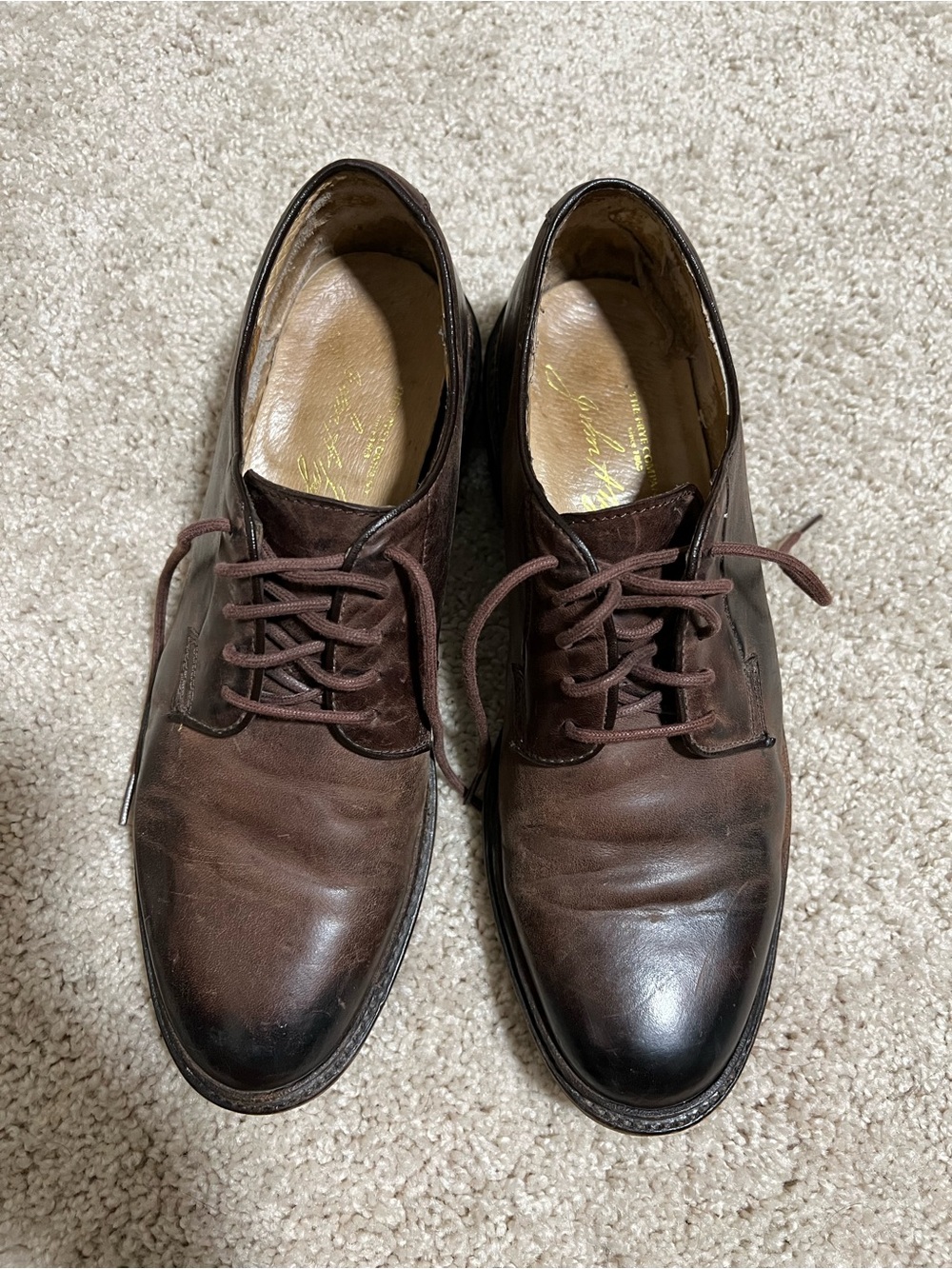 Frye Men's Dark Brown Leather Lace-Up Oxfords